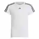 Adidas Camiseta Manga Corta G Tr-Es 3S T de Niña Blanco Talla XL