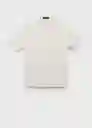 Camiseta Polo Arraona Offwhite Talla M Hombre Mango