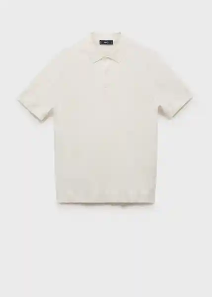 Camiseta Polo Arraona Offwhite Talla M Hombre Mango