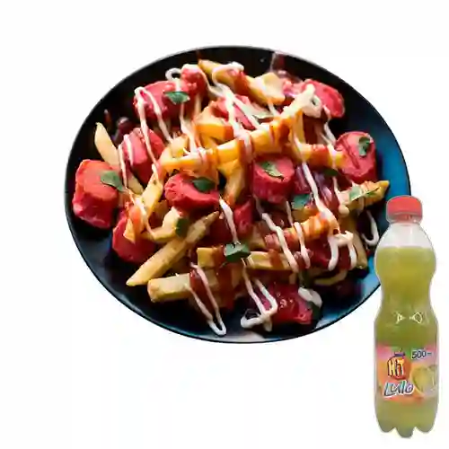 Combo Salchipapa Queens + Hit Lulo 500 ml
