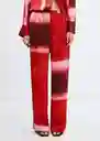 Pantalón Rothko-w Rojo Talla XS Mujer Mango