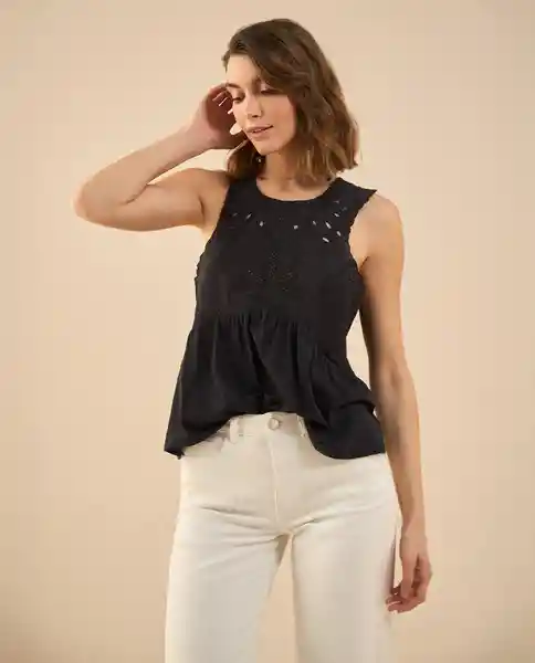 Camisa Negro Puro Ultraoscuro Talla M 611G201 Esprit