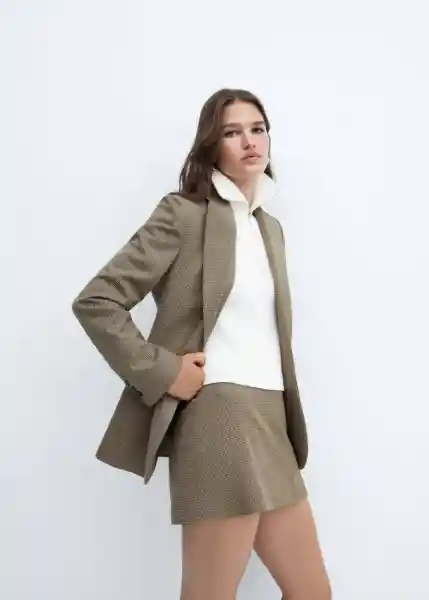 Falda Charlota Marrón Talla XS Mujer Mango
