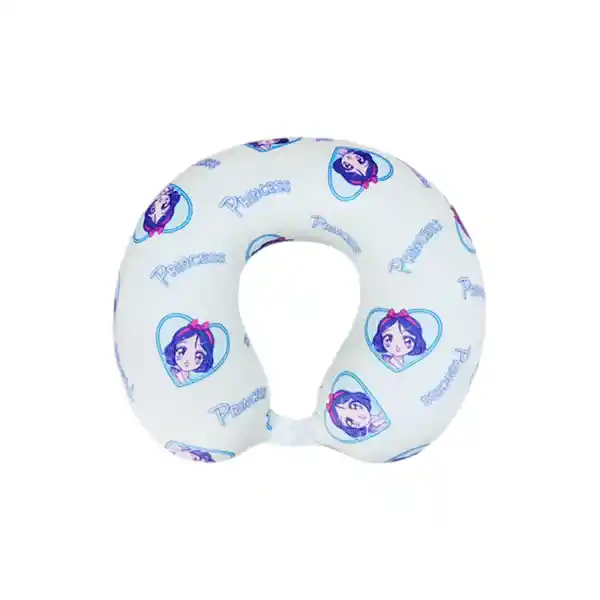 Almohada de Viaje Serie Disney Manga Princesas Azul Miniso