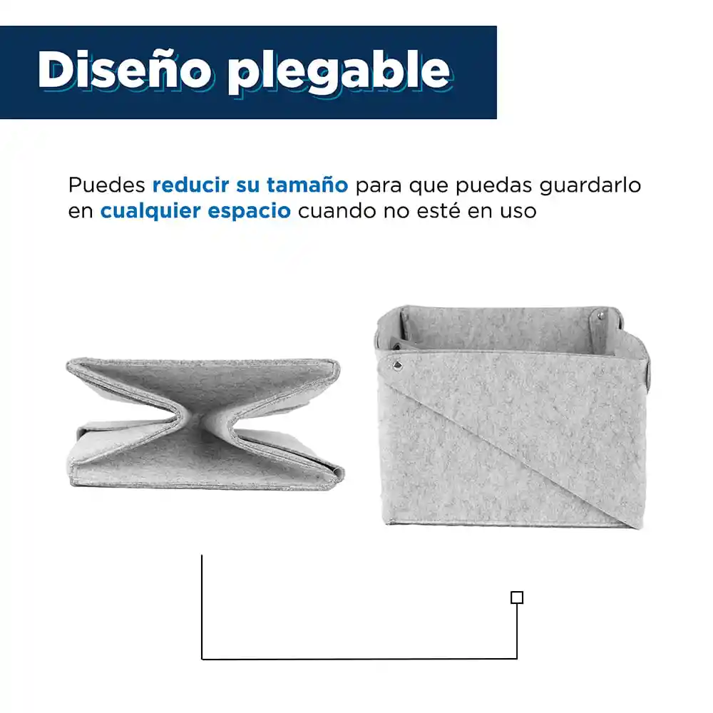 Miniso Contenedor de Almacenamiento en Cubo Felt L