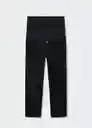 Pantalón Jean Straimum Tejano Negro Talla 34 Mujer Mango