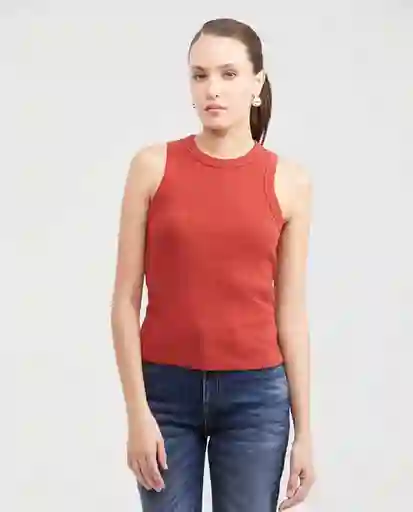 Camiseta Essential Tank Top Rojo Granate Oscuro T. S Chevignon