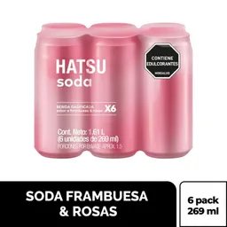 Hatsu Soda Frambuesa Rosas