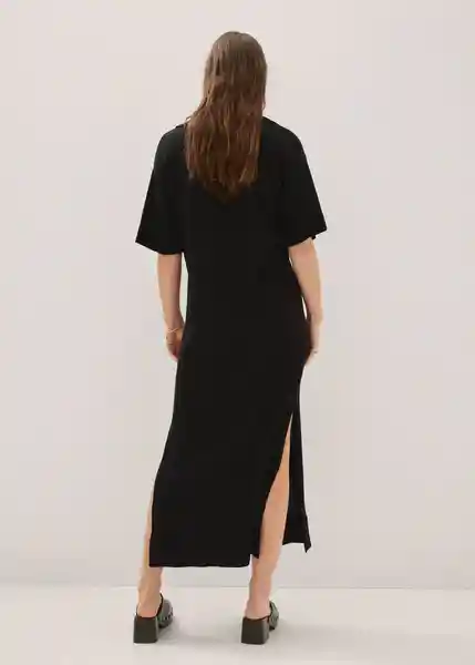 Vestido Alto Negro Talla 24 Mujer Mango