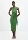 Vestido Susi-H Verde Talla M Mujer Mango