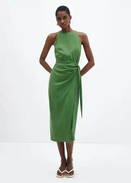 Vestido Susi-H Verde Talla M Mujer Mango