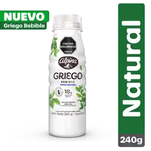 Yogurt Griego Bebible Natural 240 g