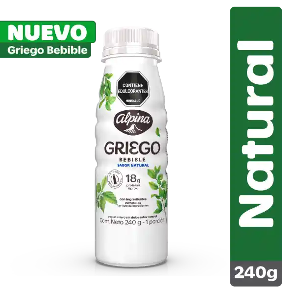 Yogurt Griego Bebible Natural 240 g