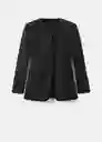 Chaqueta Tropi Negro Talla Xs Mujer Mango
