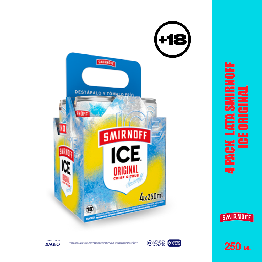 Vodka Smirnoff Ice Original X4Und X250Ml C-U