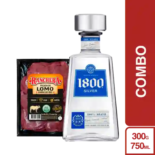 Combo Papá-Ranchera Picada de Lomo + 1800 Tequila Reserva Silver