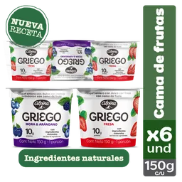 Alpina Yogurt Griego Cama de Frutas Surtido