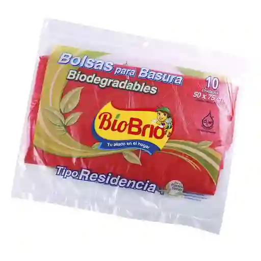 BioBrio Bolsa para Basura Biodegradable Roja