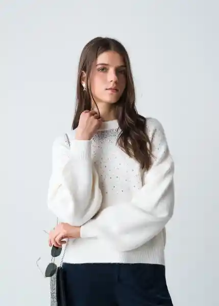 Suéter Tejido Mujer Crudo Puro Claro Talla M 583G087 Naf Naf