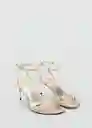Sandalias Blues Oro Talla 38 Mujer Mango