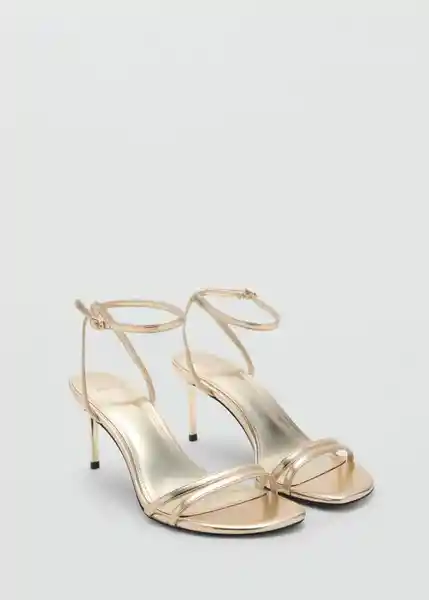 Sandalias Blues Oro Talla 38 Mujer Mango