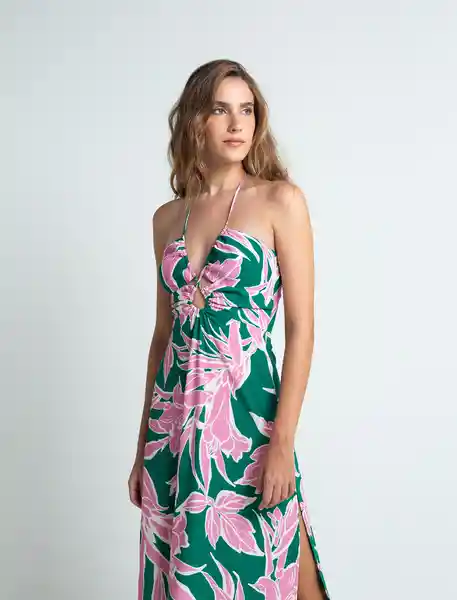 Vestido Lorei Mujer Verde Plantación Talla L - 471F302 Naf Naf