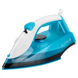 Black & Decker Plancha de Ropa con Golpe de Vapor Azul