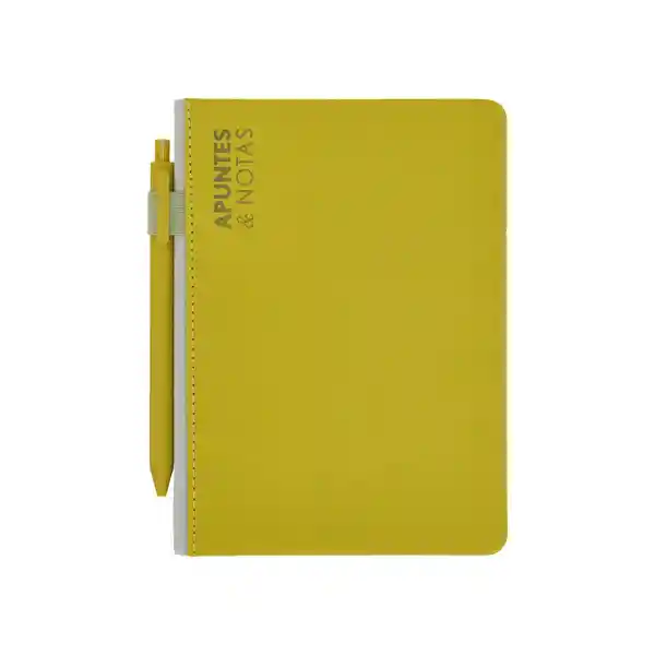 Set Libreta Elástico + Lápiz Amarillo Diseño 0010 Casaideas