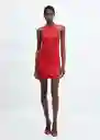 Vestido Xlazo Rojo Talla M Mujer Mango