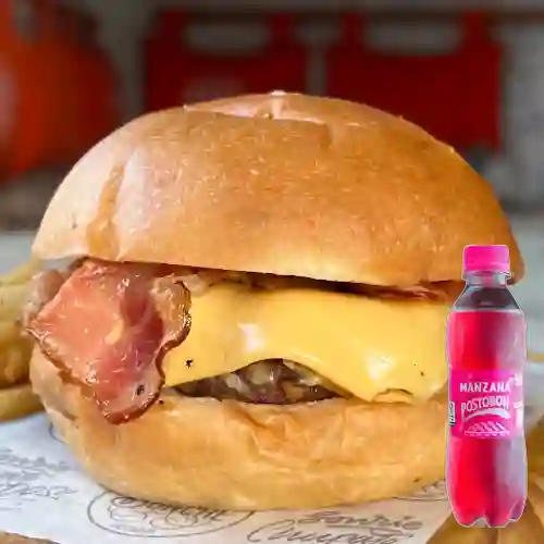 Combo Bacon Cheese Burger + Manzana