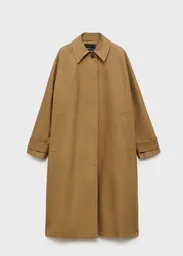 Abrigo Trench Berryo Tabaco Talla S Mujer Mango