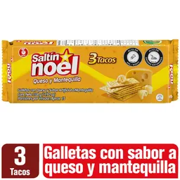 Saltin Noel Galleta Cracker Sabor a Queso y Mantequilla