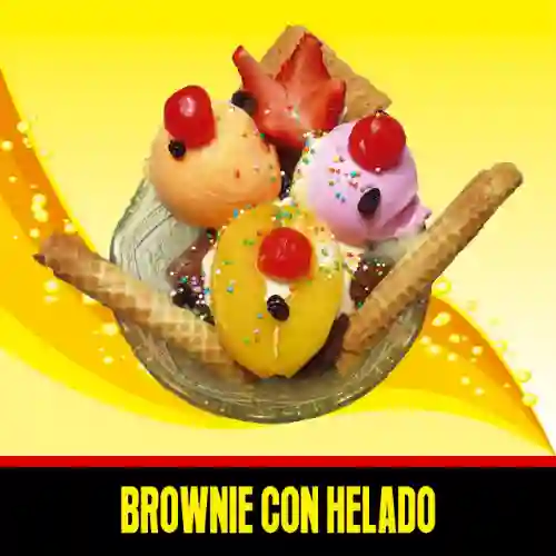 Brownie con Helado