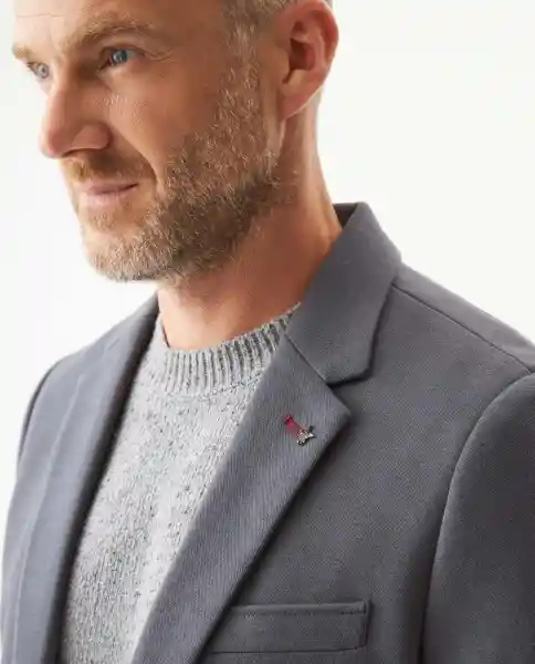 Blazer Continuativo Masculino Gris Fierro Oscuro T L Chevignon