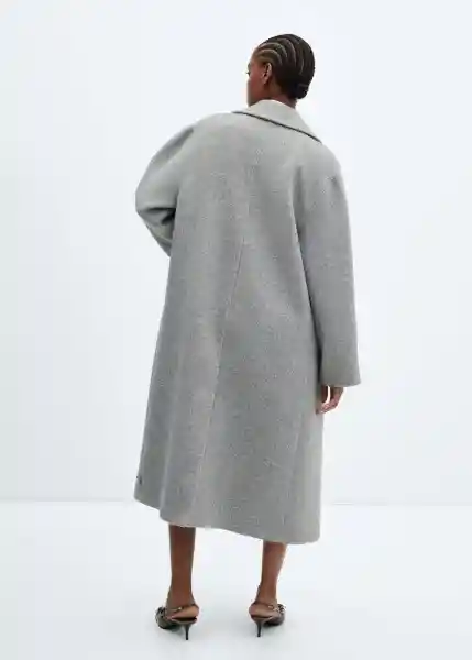 Abrigo Gauguin Gris Talla 18 Mujer Mango