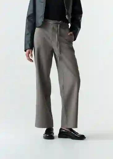 Pantalón Mujer Gris Elefante Medio Talla 12 533G057 Naf Naf