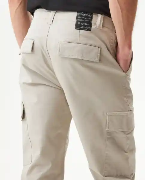 Pantalón Cargo Masculino Crudo Almidón Claro Talla 34 Chevignon
