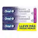 Crema Dental con Flúor Oral-B 3D White Brilliant Fresh 107ml 3 uds