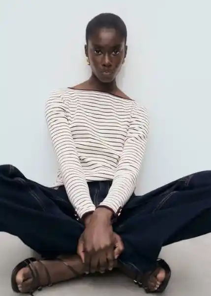 Camiseta Porta Burdeos Talla XL Mujer Mango