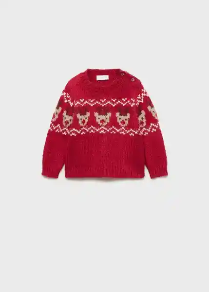 Suéter Jersey Rudolph Rojo Talla 70 Niños Mango