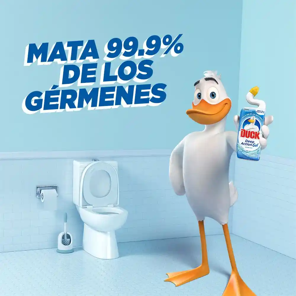 Pato Gel de Acción Profunda, Pino, Limpiador y desinfectante para inodoro, 500ml