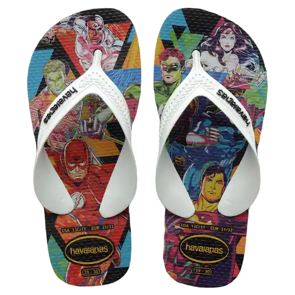 Sandalias Kids Max Herois Negro/Blanco T. 32 4130302 Havaianas