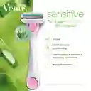 GILLETTE Venus Sensitive Cuchilla de Afeitar Mujer Aloe Máquina de Afeitar Depilación Corporal para Piel Sensible 2 Uds