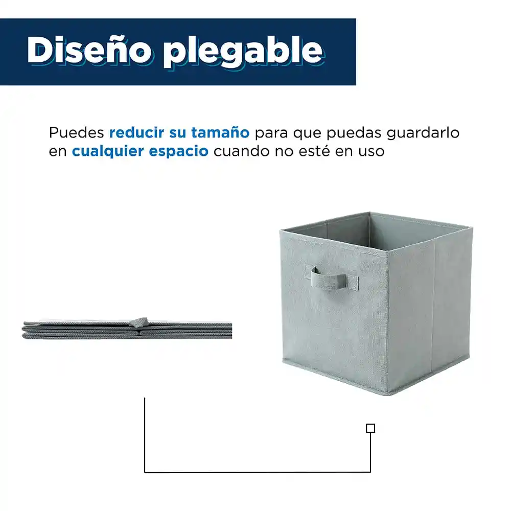 Miniso Cubo de Almacenamiento de Tela no Tejida Gris