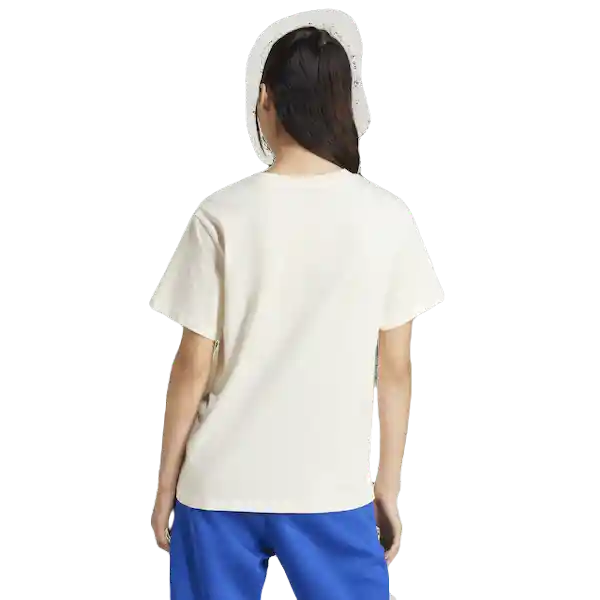 Adidas Camiseta Manga Corta Lifestyle de Mujer Blanco Talla L