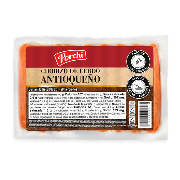 Chorizo Antioqueño Porchi 1000 g