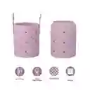 Organizador Plástico Brocha Maquillaje Patrón Rosa L Miniso