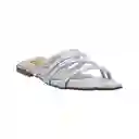 Sandalias Plana Zeus Plata Talla 38