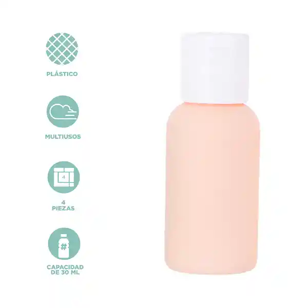 Botella de Viaje Con Tapa Abatible Morandi 30 mL Serie Miniso