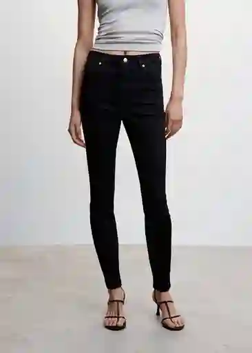 Pantalón Jean Anne Tejano Negro Talla 32 Mujer Mango